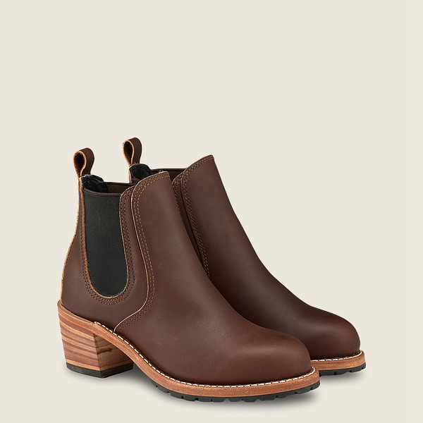 Red Wing Heritage Boots Harriet - Heeled Oro-Iginal Læder - Mørke Brune - Dame 3452-GVHFD